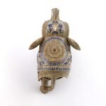 Handcrafted Marble Elephant Showpiece with Blue Lapis Lazuli Inlay | Semi-Precious Stone Decorative Figurine for Home & Office - Image 3