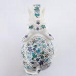 Handcrafted White Marble Elephant with Semi-Precious Stone Floral Inlay | Luxury Pietra Dura Décor Sculpture - Image 3