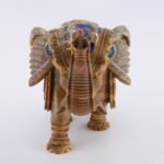 Handcrafted Marble Elephant Figurine with Blue Lapis Lazuli Floral Inlay | Semi-Precious Stone Home Décor Showpiece - Image 5