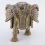 Handcrafted Marble Elephant Showpiece with Blue Lapis Lazuli Inlay | Semi-Precious Stone Decorative Figurine for Home & Office - Image 5