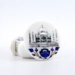 Handcrafted Marble Taj Mahal Paperweight with Semi-Precious Stone Inlay Work - Image 2