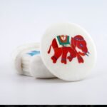 Handcrafted Marble Coaster Set with Elephant Inlay Work | Semi-Precious Stone Pietra Dura Drink Coasters - Image 2