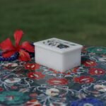 Handcrafted Marble Jewellery Box with Floral Mother of Pearl & Semi-Precious Stone Inlay - Image 2