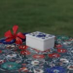 Handcrafted Marble Jewellery Box with Blue Floral Semi-Precious Stone Inlay | Luxury Pietra Dura Trinket Box from Agra - Image 2