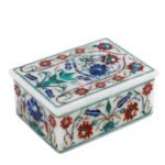 Handcrafted Marble Inlay Jewellery Box with Mughal Arch Floral Design | Pietra Dura Jewellery Box with Semi-Precious Stones - Image 3